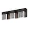 Westinghouse Fixture Wall LED Dimmable 21W 3-Light Cava II, Matte Black Solid Cube Bubble Glass 6372600 - alternate 4